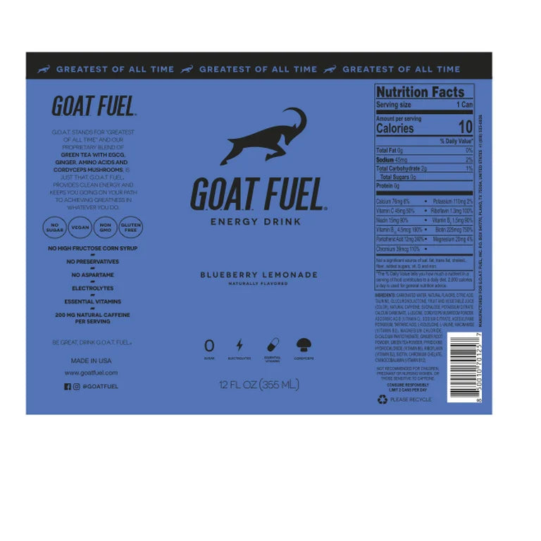 Goat Fuel drink bundled by EnergyDrinkcity