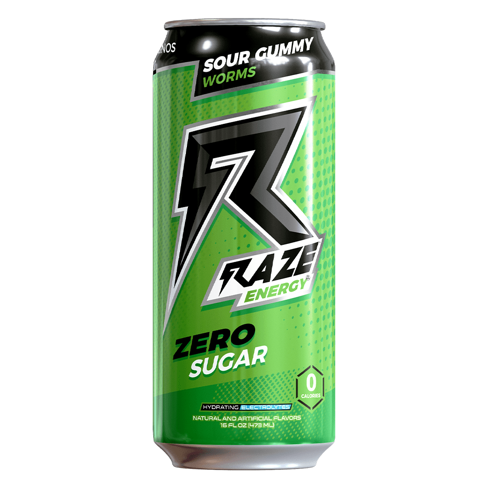 Raze Energy Sour Gummy Worms