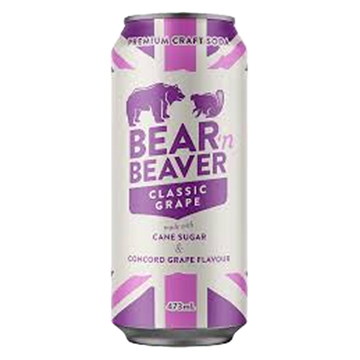 Bear 'n Beaver Craft Soda Grape Craft Soda