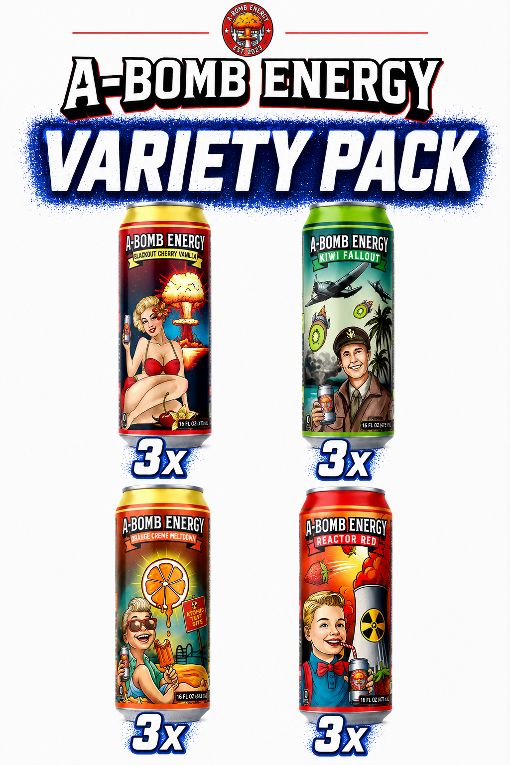 A-Bomb Nootropic Energy Drink - 12 Pack