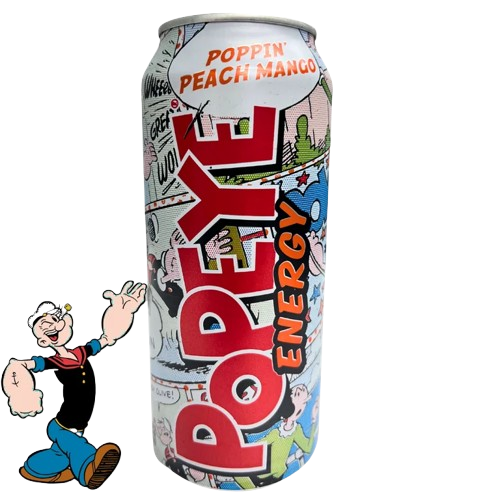Popeye Energy Poppin' Peach Mango