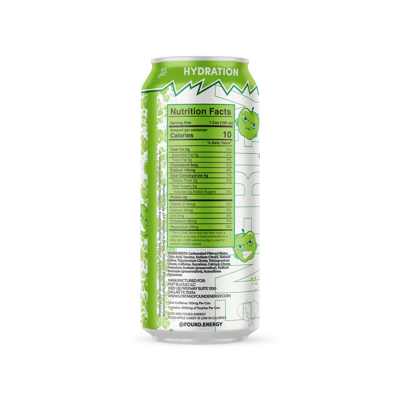 Lost & found sour apple candy bundled by energydrinkcity