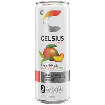 Celsius Fizz Free Peach Mango + Green Tea