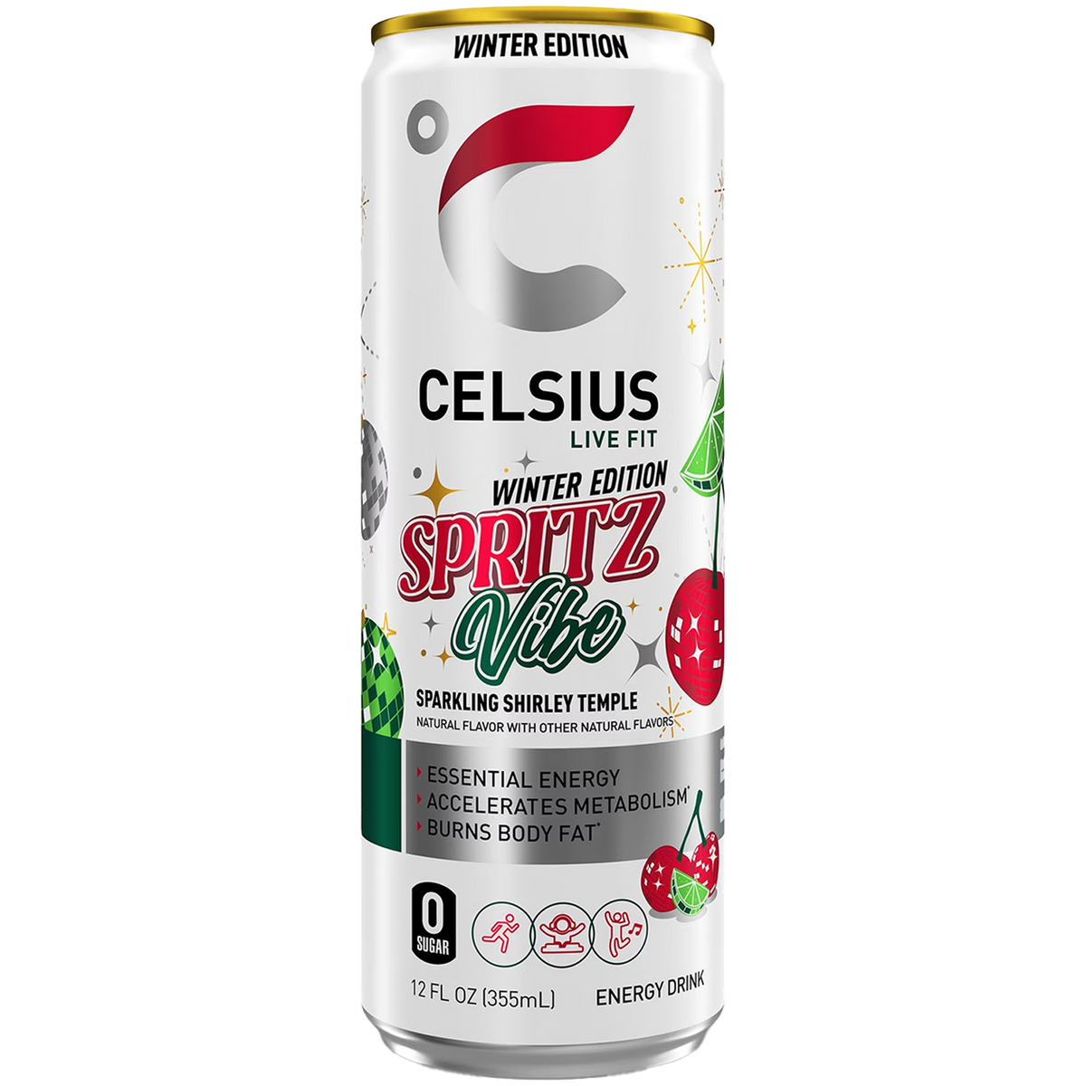 Celsius Winter Spritz Vibe Shirley Temple
