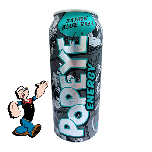 Popeye Energy Bashin' Blue Razz