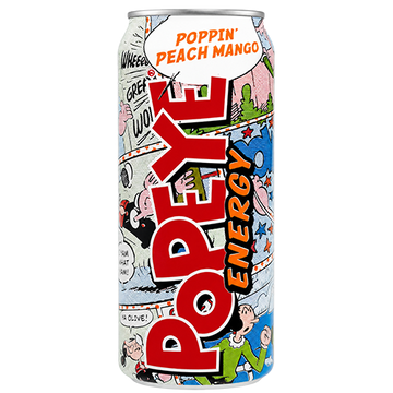 Popeye Energy Poppin' Peach Mango