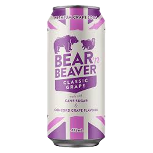 Bear 'n Beaver  Craft Soda Grape Craft Soda