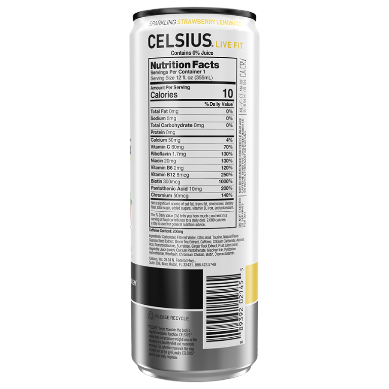 Celicus Label Celsius Strawberry Lemonade – EnergyDrinkCity