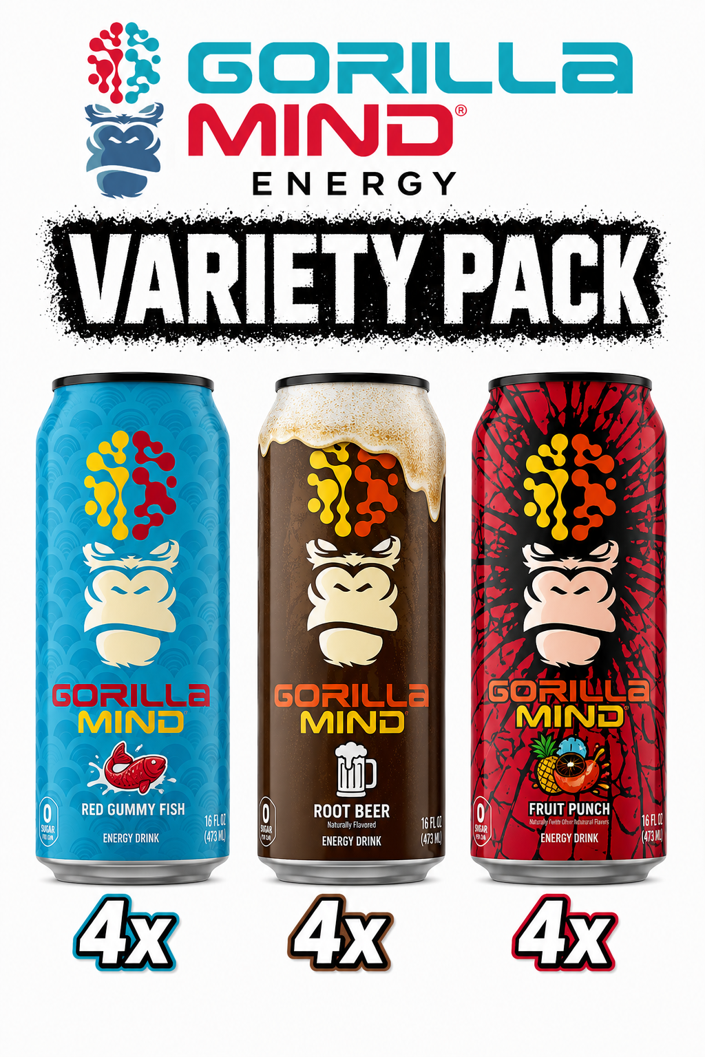 Gorilla Mind Energy Drink - 12 Pack